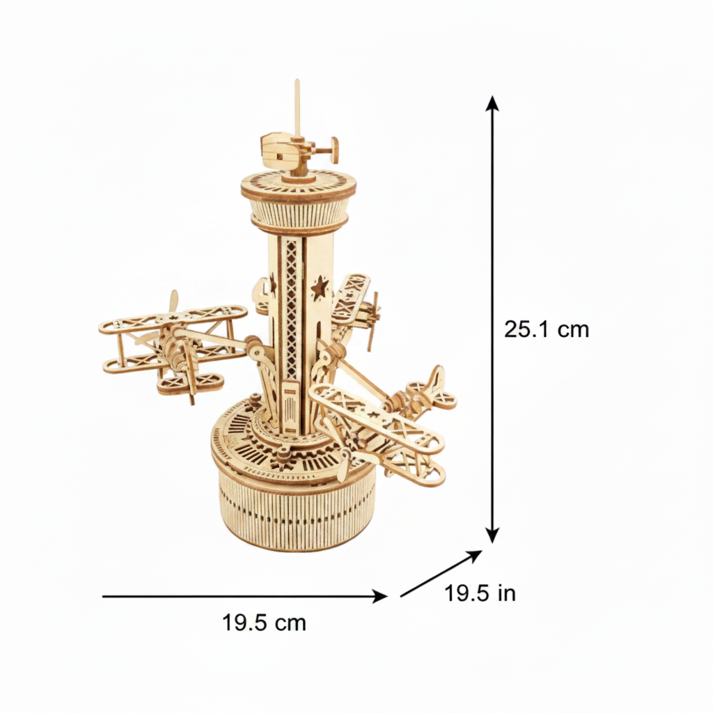 3D Holzpuzzle "Flugzeug-Karussell"