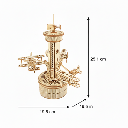 3D Holzpuzzle "Flugzeug-Karussell"