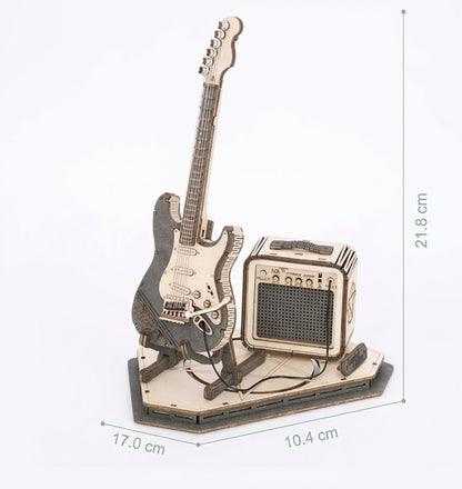3D Holzpuzzle "Rockgitarre"