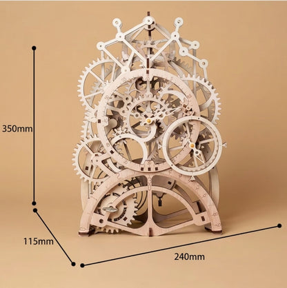 3D Holzpuzzle "Skelett-Pendeluhr"